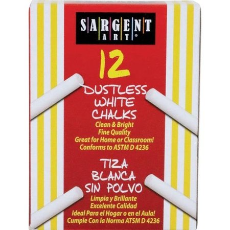 UPGRADE7 Inc.  3.25 x .375 in. Sargent School Gr Dustless Chalk  White UP739075